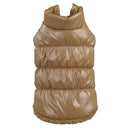 Pet Dog Puppy Cat Clothing Supplies Winter Warm Padded Coat Down Jacket Vest Apparel Outfit Coffee XL