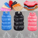 Pet Dog Puppy Cat Clothing Supplies Winter Warm Padded Coat Down Jacket Vest Apparel Outfit Coffee XL