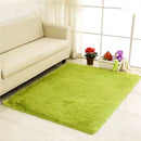 Fluffy Rug Anti-Skid Shaggy Area Rug Bedroom Carpet Floor Mat Light Green
