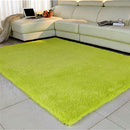 Fluffy Rug Anti-Skid Shaggy Area Rug Bedroom Carpet Floor Mat Light Green