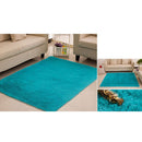 Fluffy Rug Anti-Skid Shaggy Area Rug Home Bedroom Carpet Floor Mat Blue