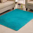 Fluffy Rug Anti-Skid Shaggy Area Rug Home Bedroom Carpet Floor Mat Blue