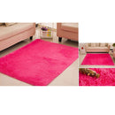 Fluffy Rug Anti-Skid Shaggy Area Rug Home Bedroom Carpet Floor Mat Rose Red
