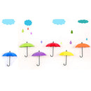 Dual-Use Umbrella Adhesive Door Wall Hook and Tray Creative Sticky Hanger Pack of 3