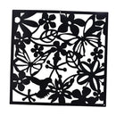 Pack of 4pcs Wall Sticker Hanging Screen Curtain Flower Room Divider Black