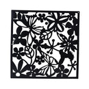 Pack of 4pcs Wall Sticker Hanging Screen Curtain Flower Room Divider Black