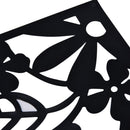 Pack of 4pcs Wall Sticker Hanging Screen Curtain Flower Room Divider Black