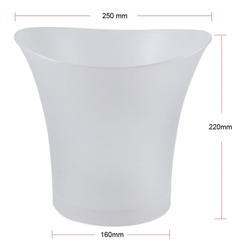 Blue Round Plastic 5L Ice Bucket Ice Container Ice Holder Wine Beer Cooler