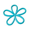Durable Heat Insulation Cushion Saucepan Coaster Dining Tableware Flower Design Shape Cup Mat for Home Cafe Use -Blue