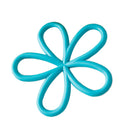 Durable Heat Insulation Cushion Saucepan Coaster Dining Tableware Flower Design Shape Cup Mat for Home Cafe Use -Blue
