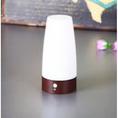 Auto Wood Wireless PIR Motion Sensor LED Night Light Table Desk Lamp Round