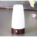 Auto Wood Wireless PIR Motion Sensor LED Night Light Table Desk Lamp Round