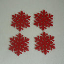4pcs Christmas Snowflake Shaped Coaster Mat Anti-Skid Pad Table Placemat