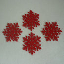 4pcs Christmas Snowflake Shaped Coaster Mat Anti-Skid Pad Table Placemat
