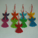 9Pcs Christmas Party DÃ©cor Non Woven Fabric Angel Shape Hanging Ornament