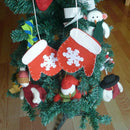 A pair of Christmas Tree Gloves Red Ornament Felt Hanger Present Party DÃ©cor