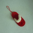 A pair of Christmas Slippers Red Ornament Hanging Pendant Decor Home 12.5X6cm