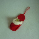 A pair of Christmas Slippers Red Ornament Hanging Pendant Decor Home 12.5X6cm