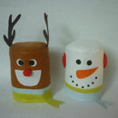 Adorable 2pcs Fabric Tissue Cover Case Box Christmas Xmas Handmade Snowman