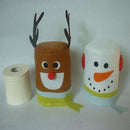 Adorable 2pcs Fabric Tissue Cover Case Box Christmas Xmas Handmade Snowman