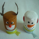 Adorable 2pcs Fabric Tissue Cover Case Box Christmas Xmas Handmade Snowman