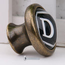Vintage Cabinet Door Drawer Bin Dresser Handle Pull Knob Hardware Letter D