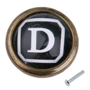 Vintage Cabinet Door Drawer Bin Dresser Handle Pull Knob Hardware Letter D