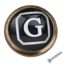 Vintage Cabinet Door Drawer Bin Dresser Handle Pull Knob Hardware Letter G