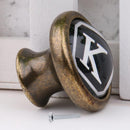 Vintage Cabinet Door Drawer Bin Dresser Handle Pull Knob Hardware Letter K