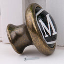 Vintage Cabinet Door Drawer Bin Dresser Handle Pull Knob Hardware Letter M