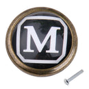 Vintage Cabinet Door Drawer Bin Dresser Handle Pull Knob Hardware Letter M