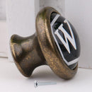 Vintage Cabinet Door Drawer Bin Dresser Handle Pull Knob Hardware Letter W