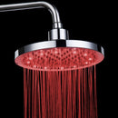 3-Color Changing LED Shower Top Thermal Color Changing Rain Circular Head Sprayer