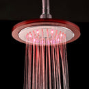 3 Color Changing LED Shower Flat-Circle Top Thermal Color Changing Rain Sprayer