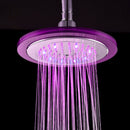 3 Color Changing LED Shower Flat-Circle Top Thermal Color Changing Rain Sprayer