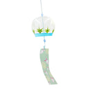 Japanese Culuture Glass Bells Furin Wind Chimes Home Hanging Decor Rabbit Pattern
