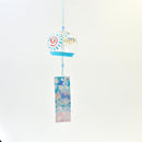 Japanese Culuture Glass Bell Furin Wind Chimes Home Hanging Decor Sunshine Pattern