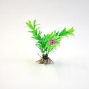 1Pcs Beauty Red Flower Green Leaves Fish Tank Aquarium Aquatic Simulation Plant Ornament Decor
