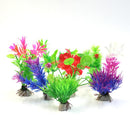 1Pcs Beauty Red Flower Green Leaves Fish Tank Aquarium Aquatic Simulation Plant Ornament Decor