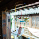 Japanese Culuture Glass Bells Furin Wind Chimes Home Hanging Decor Daisy