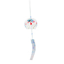 Japanese Culuture Glass Bell Furin Wind Chime Hanging Decor Butterfly Flower Pattern