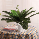 Artificial Plants 24 Branches Green Persian Leaves Leaf Grass Floral Table Decor