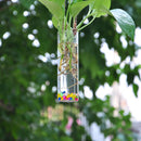 Hanging Tube Crystal Flower Vase Planter Terrarium Container Hydroponic Pot Home Garden Decor