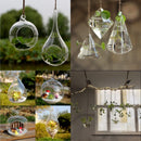 Hanging Tube Crystal Flower Vase Planter Terrarium Container Hydroponic Pot Home Garden Decor