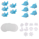 10Pcs Round Safety Bath Tub Treads Non Slip Applique Stickers Bathroom Mat