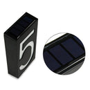 Solar Power 6 LED Light Sign House Hotel Door Plaque Digit Plate Number 2