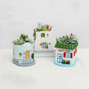 Resin Home Outing HOUSE Patio Garden Planter Bed Cacti Succulent Bonsai Pot