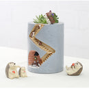 Resin Succulent Plant Planter Flower Pot Garden Craft Decor Hedgehog Design