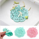 Hair Catcher Bathtub Sink Strainer Shower Basin Drain Cover Filter Trap Pink