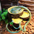 Reptile Vivarium Terrarium Decoration Hide Cave Feeding Bowl lizard Gecko Water Worm Feeder